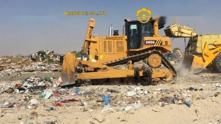 Kleine Forsttechnik-Raupenkettenschaufel-Planierraupen Bau Großhandelspreis Mini hydrostatische Radbulldozer mit Planierschild und Forstwinde zu verkaufen